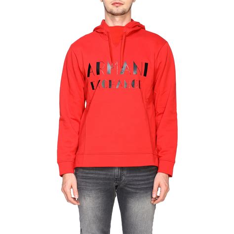 sudadera armani exchange roja|sudadera armanix.